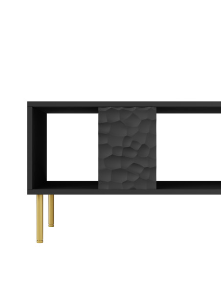 BULLET Ława Czarny Złoty 92x50x43cm - Elegancja w Salonie