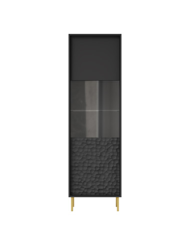 BULLET Witryna Czarny Złoty 55x41x185cm - Ekskluzywne Wykończenie