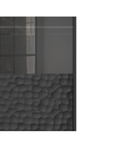 BULLET Witryna Czarny Złoty 55x41x185cm - Ekskluzywne Wykończenie