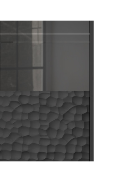 BULLET Witryna Czarny Złoty 55x41x185cm - Ekskluzywne Wykończenie