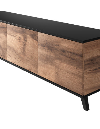 RANDOM Stolik RTV Dąb Wotan 200x40x52cm - Nowoczesny Design