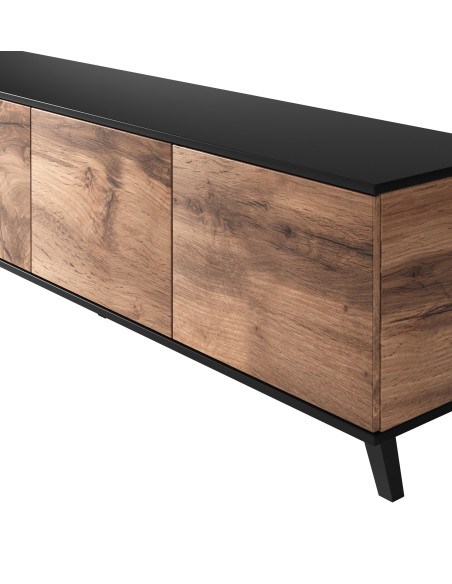 RANDOM Stolik RTV Dąb Wotan 200x40x52cm - Nowoczesny Design