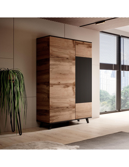 RANDOM Szafa Dąb Wotan 90x55x182cm - Przestrzeń i Organizacja