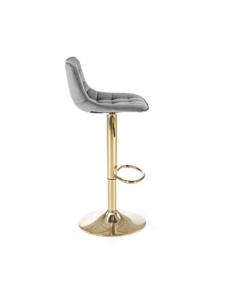 H120 Hoker Regulowany Pikowany Popiel/Złoty - Elegancja i Komfort