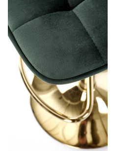 H120 hoker nogi - złote, siedzisko - ciemny zielony (1p 1szt) 2