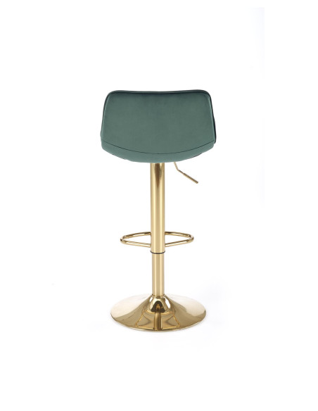 H120 hoker nogi - złote, siedzisko - ciemny zielony (1p 1szt)