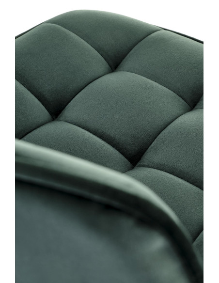 H120 hoker nogi - złote, siedzisko - ciemny zielony (1p 1szt)