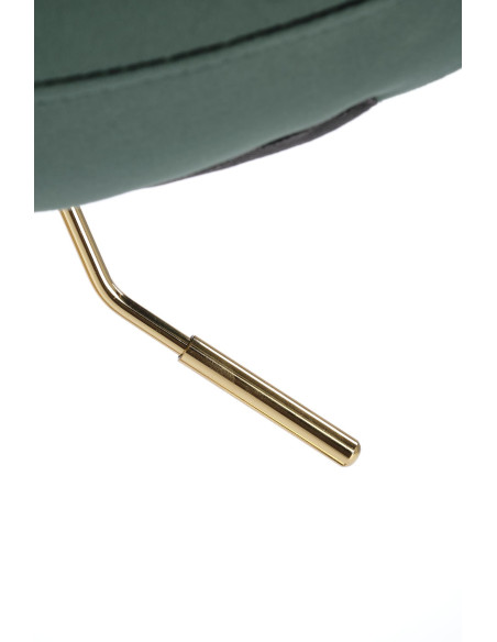 H120 hoker nogi - złote, siedzisko - ciemny zielony (1p 1szt)