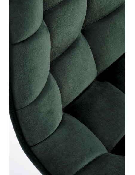 H120 hoker nogi - złote, siedzisko - ciemny zielony (1p 1szt)