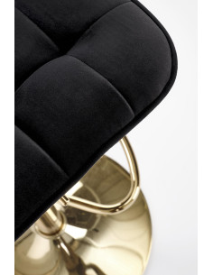 H120 hoker nogi - złote, siedzisko - czarny (1p 1szt) 2