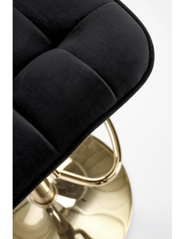H120 hoker nogi - złote, siedzisko - czarny (1p 1szt)