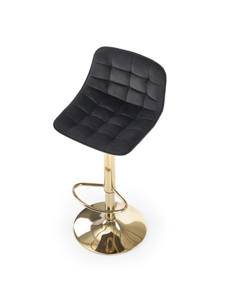 H120 hoker nogi - złote, siedzisko - czarny (1p 1szt)