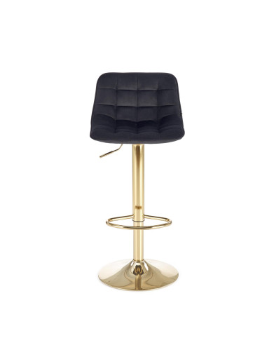 H120 hoker nogi - złote, siedzisko - czarny (1p 1szt)