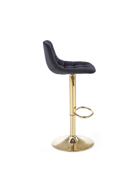 H120 hoker nogi - złote, siedzisko - czarny (1p 1szt)