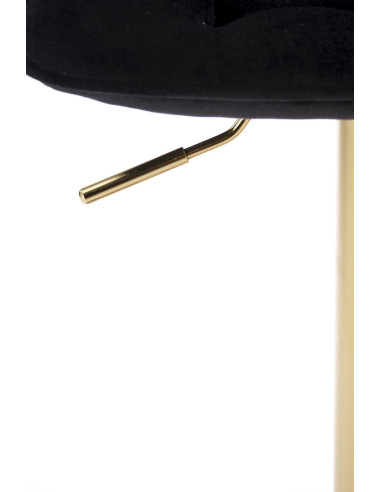 H120 hoker nogi - złote, siedzisko - czarny (1p 1szt)