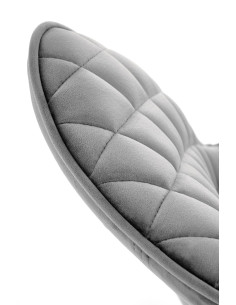 K520 Krzesło Obrotowe, Oparcie Popielate w Romby - Elegancja i Komfort 2