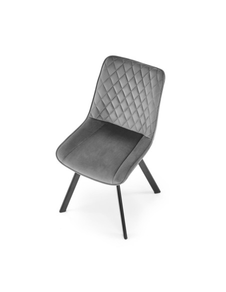 K520 Krzesło Obrotowe, Oparcie Popielate w Romby - Elegancja i Komfort