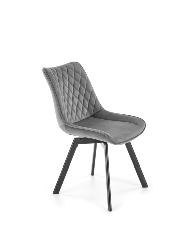 K520 Krzesło Obrotowe, Oparcie Popielate w Romby - Elegancja i Komfort