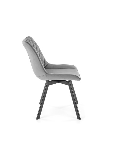 K520 Krzesło Obrotowe, Oparcie Popielate w Romby - Elegancja i Komfort