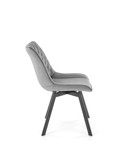 K520 Krzesło Obrotowe, Oparcie Popielate w Romby - Elegancja i Komfort