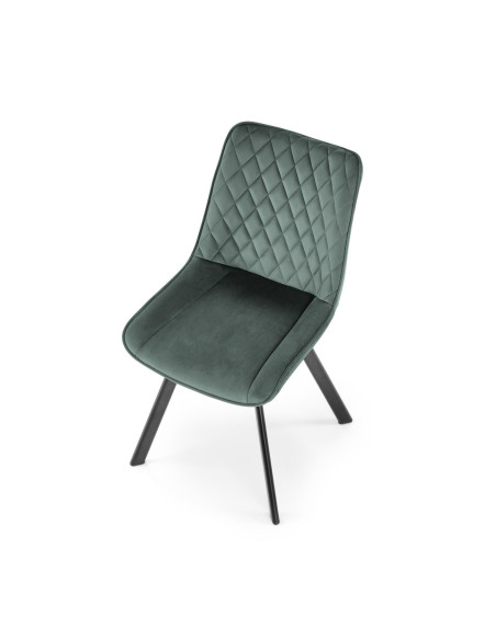 K520 Krzesło Obrotowe, C. Zielone Oparcie w Romby - Elegancja i Komfort