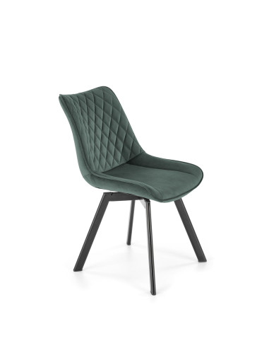 K520 Krzesło Obrotowe, C. Zielone Oparcie w Romby - Elegancja i Komfort