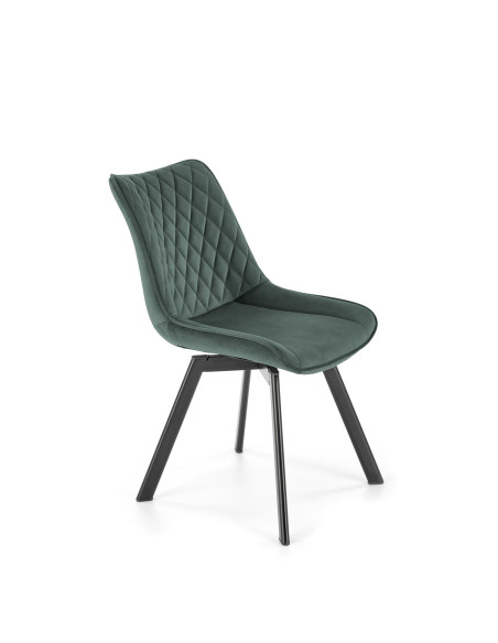 K520 Krzesło Obrotowe, C. Zielone Oparcie w Romby - Elegancja i Komfort