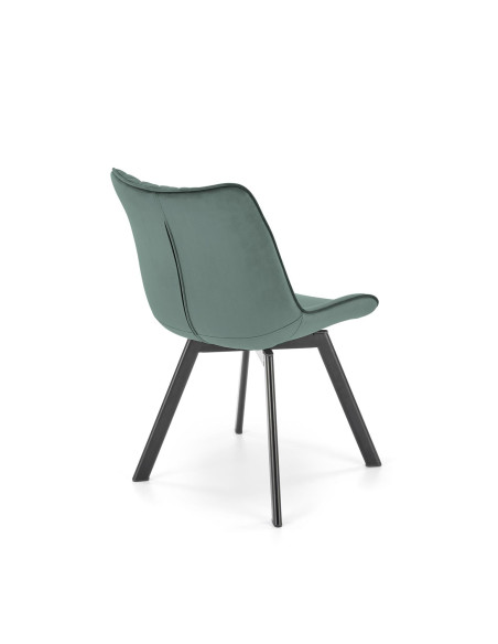 K520 Krzesło Obrotowe, C. Zielone Oparcie w Romby - Elegancja i Komfort