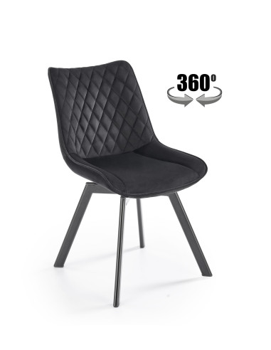 K520 Krzesło Obrotowe, Czarne Oparcie w Romby - Styl i Praktyczność