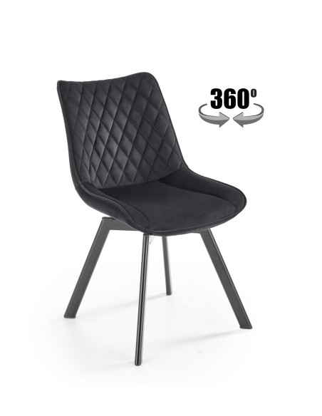 K520 Krzesło Obrotowe, Czarne Oparcie w Romby - Styl i Praktyczność