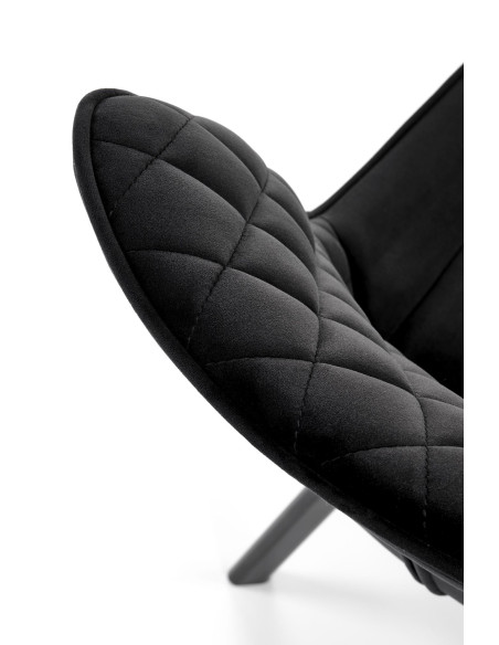 K520 Krzesło Obrotowe, Czarne Oparcie w Romby - Styl i Praktyczność