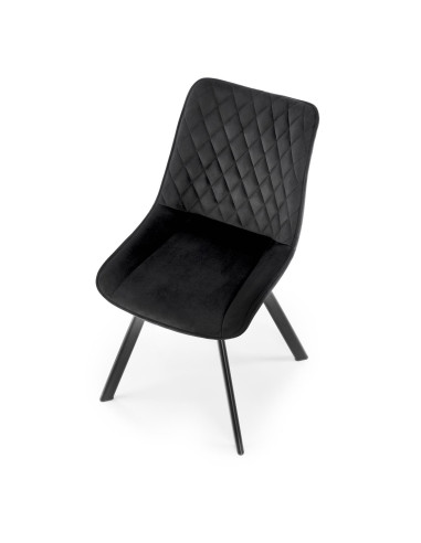 K520 Krzesło Obrotowe, Czarne Oparcie w Romby - Styl i Praktyczność