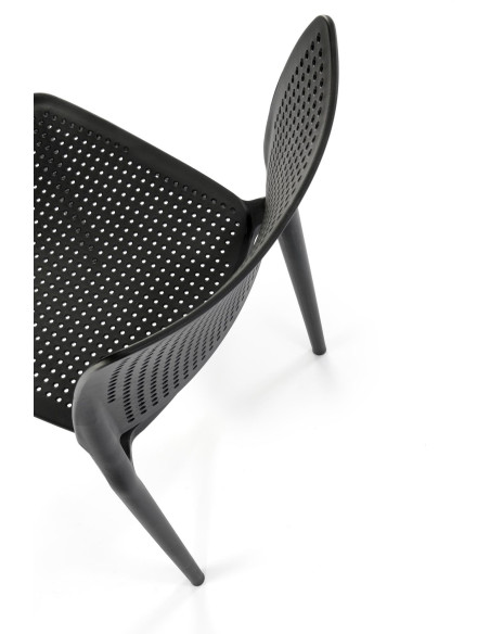 K514 Krzesło Czarne Polipropylenowe - Stylowy Akcent w Przestrzeni