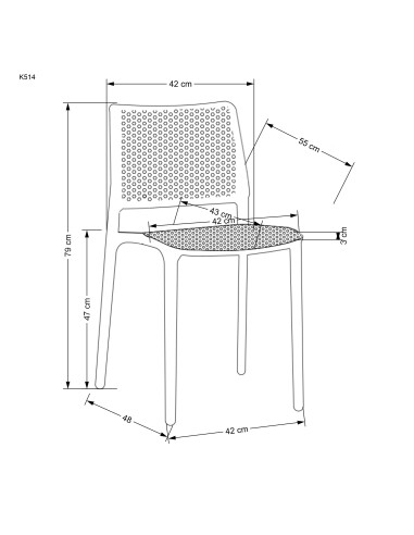 K514 Krzesło Czarne Polipropylenowe - Stylowy Akcent w Przestrzeni