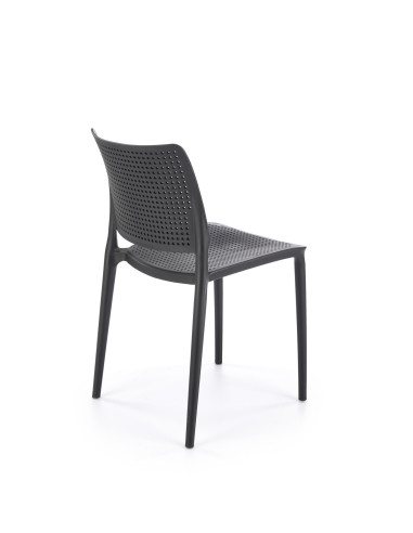 K514 Krzesło Czarne Polipropylenowe - Stylowy Akcent w Przestrzeni