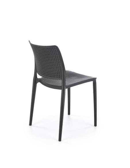 K514 Krzesło Czarne Polipropylenowe - Stylowy Akcent w Przestrzeni