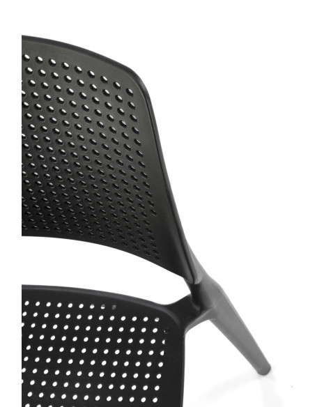 K514 Krzesło Czarne Polipropylenowe - Stylowy Akcent w Przestrzeni