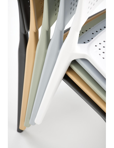 K514 Krzesło Czarne Polipropylenowe - Stylowy Akcent w Przestrzeni