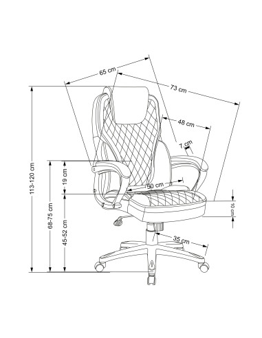 GANDALF Fotel Czarno-Popielaty Mechanizm TILT - Funkcjonalność i Styl