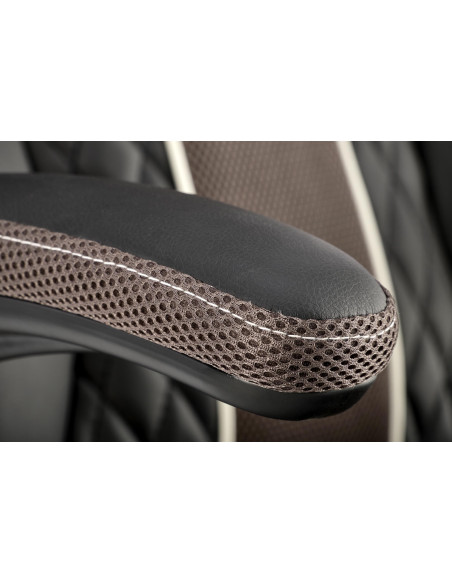 HAMLET Fotel Czarno-Popielaty Eko Skóra - Nowoczesność i Komfort