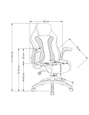 HAMLET Fotel Czarno-Popielaty Eko Skóra - Nowoczesność i Komfort