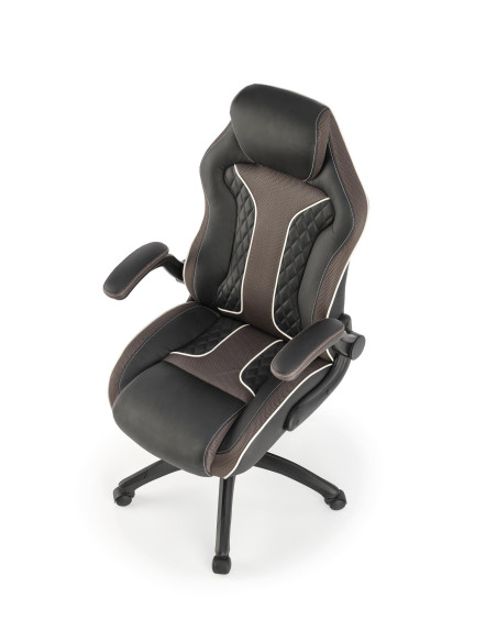 HAMLET Fotel Czarno-Popielaty Eko Skóra - Nowoczesność i Komfort