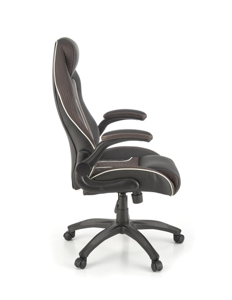 HAMLET Fotel Czarno-Popielaty Eko Skóra - Nowoczesność i Komfort