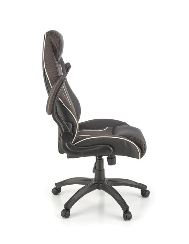 HAMLET Fotel Czarno-Popielaty Eko Skóra - Nowoczesność i Komfort