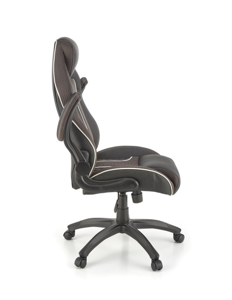 HAMLET Fotel Czarno-Popielaty Eko Skóra - Nowoczesność i Komfort