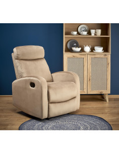 WONDER Fotel Rozkładany Beżowy BLUVEL 28 - Komfort i Wielofunkcyjność 2