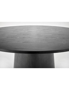 GINTER Stół Okrągły Czarny Fi 120cm na Solidnej Nodze - Minimalizm i Styl 2