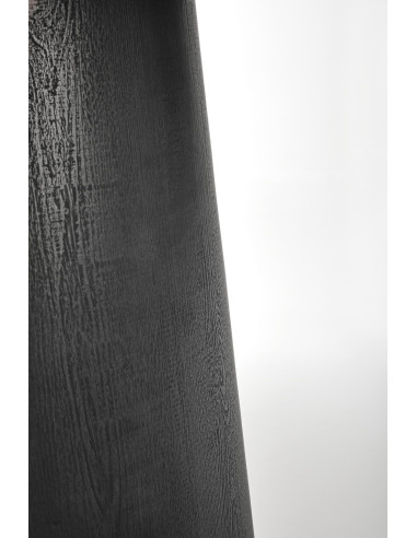 GINTER Stół Okrągły Czarny Fi 120cm na Solidnej Nodze - Minimalizm i Styl