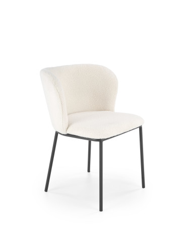 K518 Krzesło Kremowe Boucle - Elegancja i Komfort