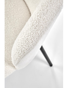 K518 Krzesło Kremowe Boucle - Elegancja i Komfort 2